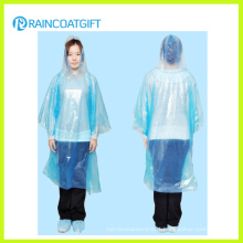 Blue Color Full Length Disposbale PE Raincoat